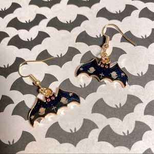 Lil Bat / Mothman Earrings with Lil Ghosts